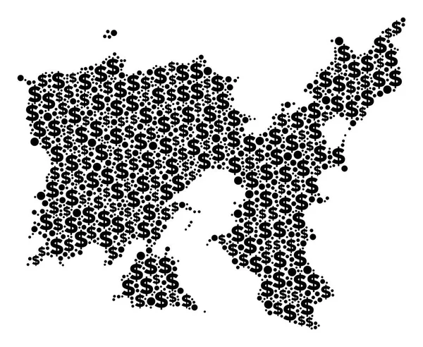 Limnos Yunan Adası harita GSYİH mozaik Doları ve daireler