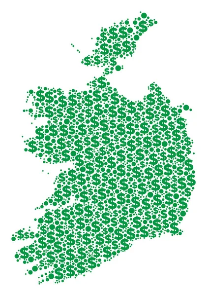 İrlanda Cumhuriyeti harita GSYİH kompozisyon dolar ve noktalar