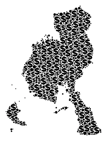 Dolar ve daireler: Veraguas il harita GSYİH mozaiği