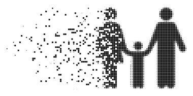 Aile Çocuk kaybolan piksel simgesi