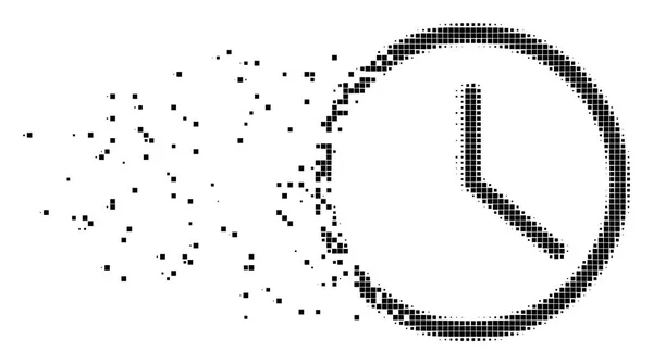 시계 먼지 픽셀 아이콘 — 스톡 벡터