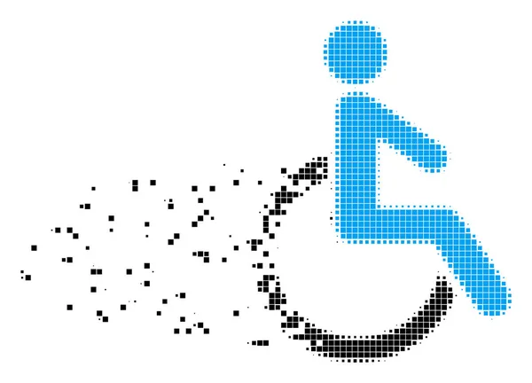 Піктограма з пікселями пилу для інвалідівName — стоковий вектор