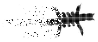 Dikenli tel hareket piksel simgesi