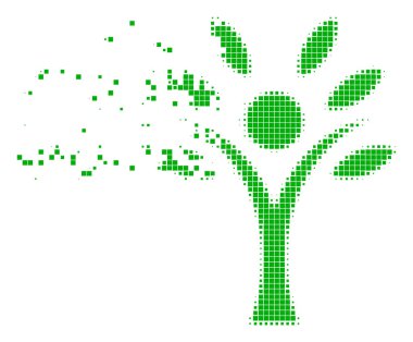 Eco adam parçalanmış piksel simgesi