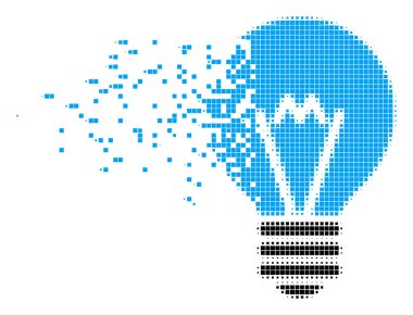 Elektrikli ampul hareketli piksel simgesi