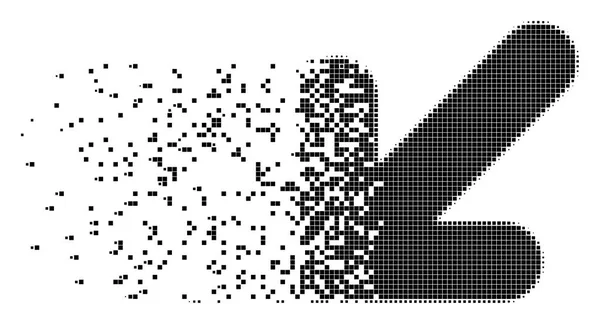 Pfeil nach links verschwindet Pixelsymbol — Stockvektor