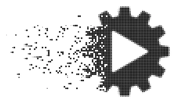Automação Burst Pixel Icon —  Vetores de Stock