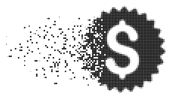 Selo bancário ícone de pixel em movimento — Vetor de Stock