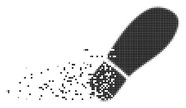 Aufladefläche gebrochen Pixel-Symbol — Stockvektor