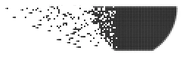 Bol Disparaissant Pixel Icône — Image vectorielle