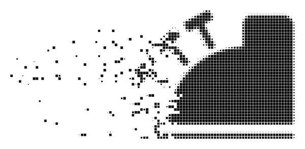 Icona pixel dispersa del registratore di cassa — Vettoriale Stock