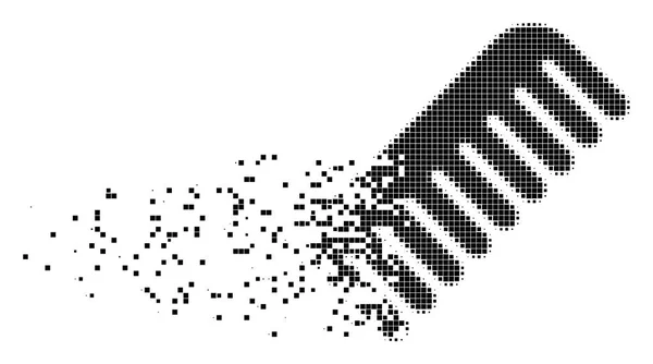 Kammfragmentiertes Pixelsymbol — Stockvektor