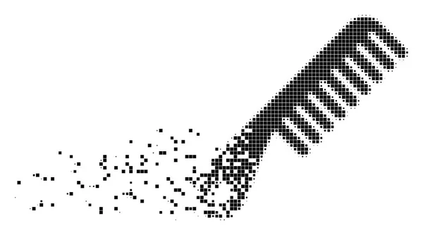 Kamm zersetzte Pixelsymbol — Stockvektor