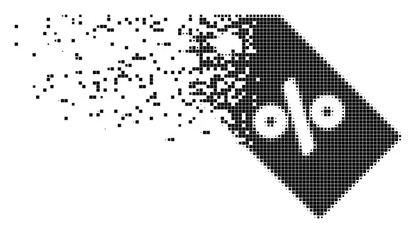 Discount-Tag löst Pixel-Symbol auf — Stockvektor