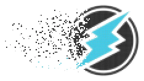 Elektronische Pixel-Ikone gebrochen — Stockvektor