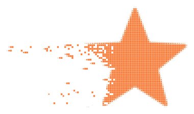 Beş yıldız kaybolan piksel simgesini işaret