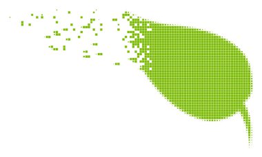 Herbal Leaf Shredded Pixel Icon clipart