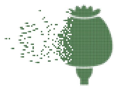 Haşhaş hareketli piksel simgesi