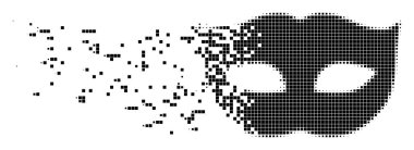 Gizlilik maskesi piksel simgesi çözünmüş