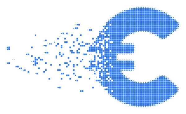 Ícone de Pixel em Movimento do Euro — Vetor de Stock