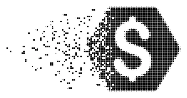 Finance Désintégration Pixel Icon — Image vectorielle