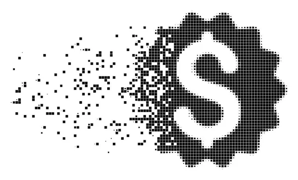Selo de recompensa financeira Movendo Pixel Icon — Vetor de Stock