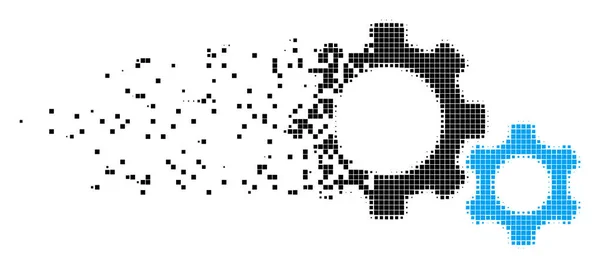 Engranajes Icono de píxel disperso — Archivo Imágenes Vectoriales