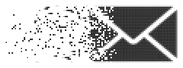 Envolvente de correo dañado Pixel icono — Archivo Imágenes Vectoriales