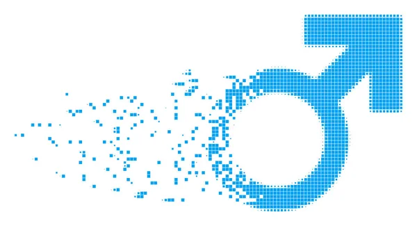 Άρη σύμβολο διάσπαρτες Pixel εικονίδιο — Διανυσματικό Αρχείο
