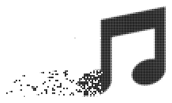 音楽破壊ピクセルのアイコン — ストックベクタ