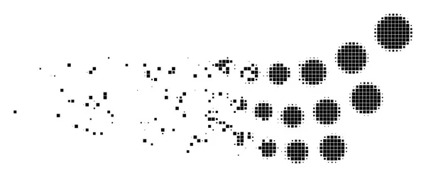 Fluxo de objeto ícone de pixel em movimento — Vetor de Stock