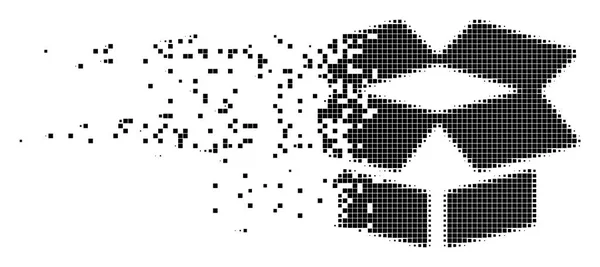ओपन बॉक्स धूळ पिक्सेल चिन्ह — स्टॉक व्हेक्टर