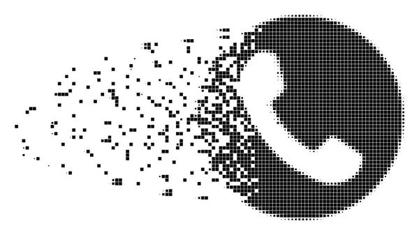 Telefonnummer defektes Pixel-Symbol — Stockvektor