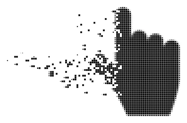 Wskaźnik palec rozproszone pikseli ikony — Wektor stockowy