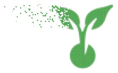 Tohum eriterek piksel simgesi filiz