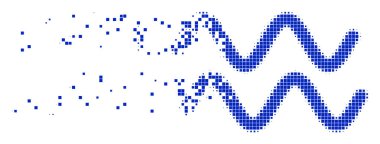 Sinusoid dalgalar piksel simgesi çözünmüş