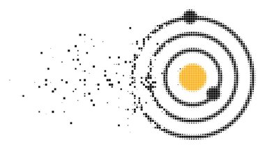 Solar System Dissipated Pixel Icon clipart
