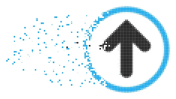 Flecha redondeada icono de píxel disperso — Vector de stock