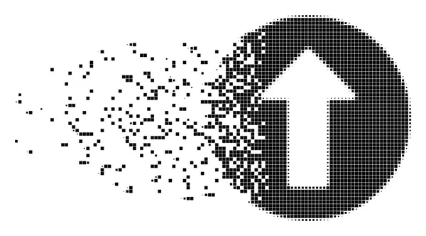 Ikona pofragmentowane piksele zaokrąglone strzałki — Wektor stockowy