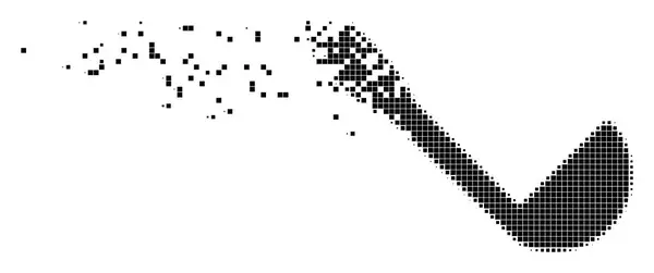 Scoop Dissipado Pixel Icon — Vetor de Stock