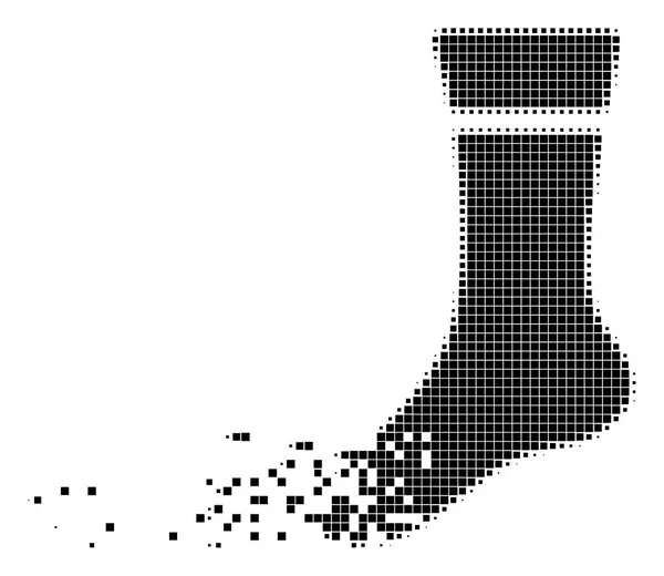 Chaussette disparaissant Pixel Icône — Image vectorielle
