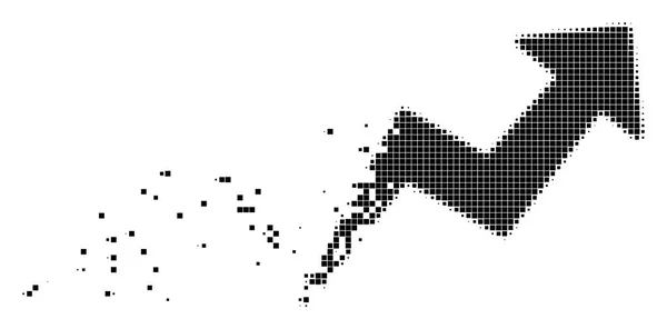 Ícone de pixel dissipado de tendência —  Vetores de Stock