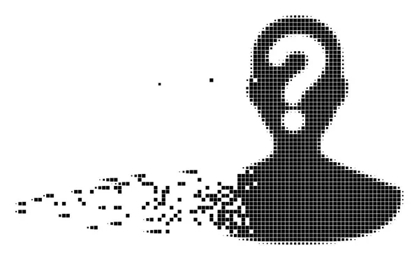 Unbekannter löst Pixelsymbol auf — Stockvektor