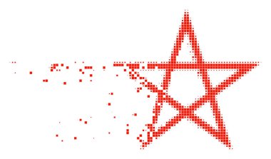 Yıldız Pentagram kaybolan piksel simgesi