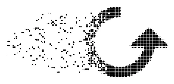 Beschädigtes Pixel-Symbol drehen — Stockvektor