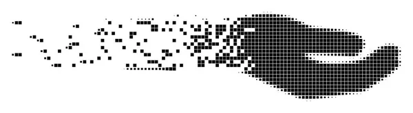 Pixel-Symbol von der Hand teilen — Stockvektor