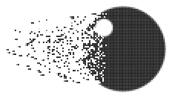 Kula złamania ikonę pikseli — Wektor stockowy