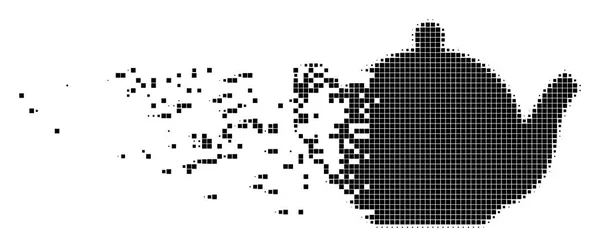 Tetera explosión Pixel icono — Vector de stock