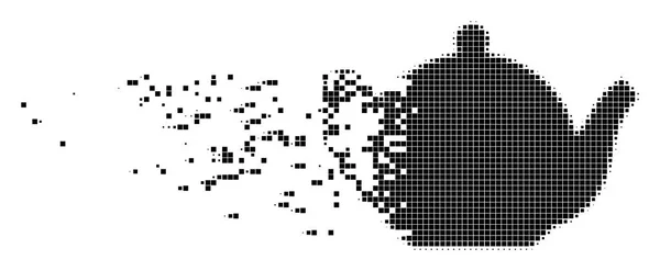 Czajniczek Burst pikseli ikony — Wektor stockowy