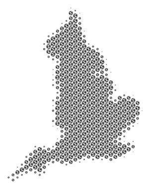 Futbol topu İngiltere harita mozaik